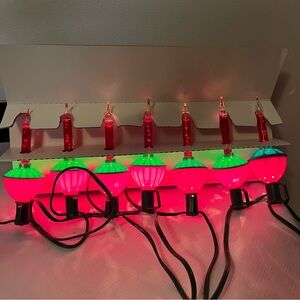 Vintage Noma indoor bubbling lights. Seven. Bubbles continuously. See video